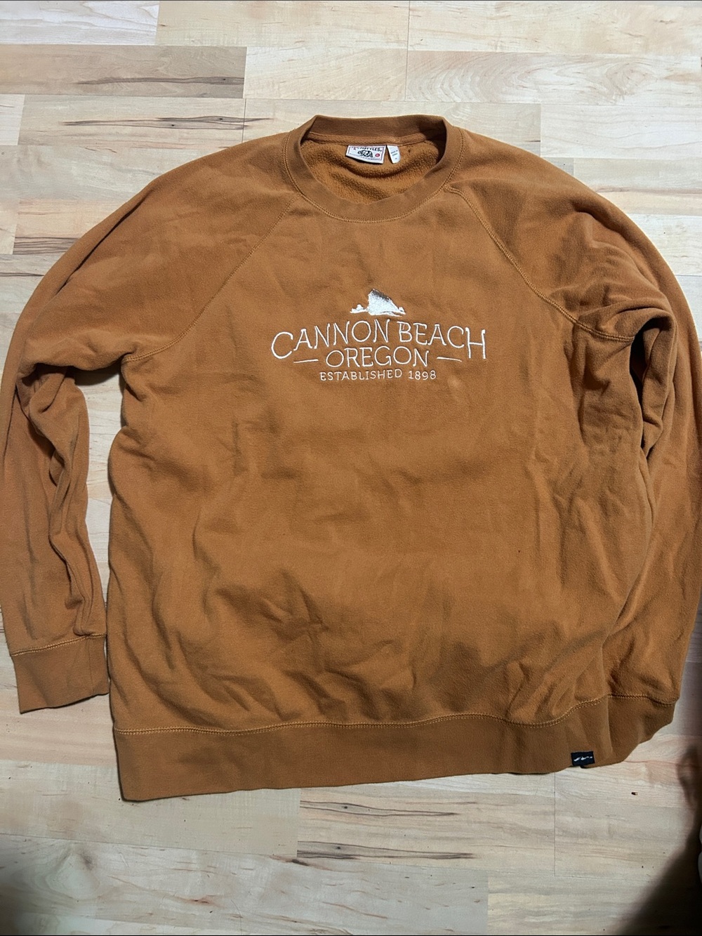 Cannon Beach Oregon Pullover Sweatshirt in Rust